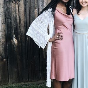 ASOS River Island pink cowl neck slip dress